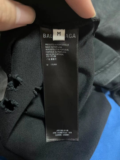 Balenciaga doing old damage with double B scissors logo and short sleeves