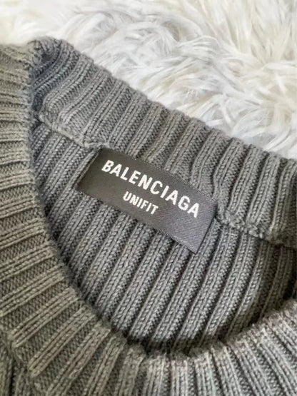 Balenciaga Black Eco friendly Letter Knitted Sweater