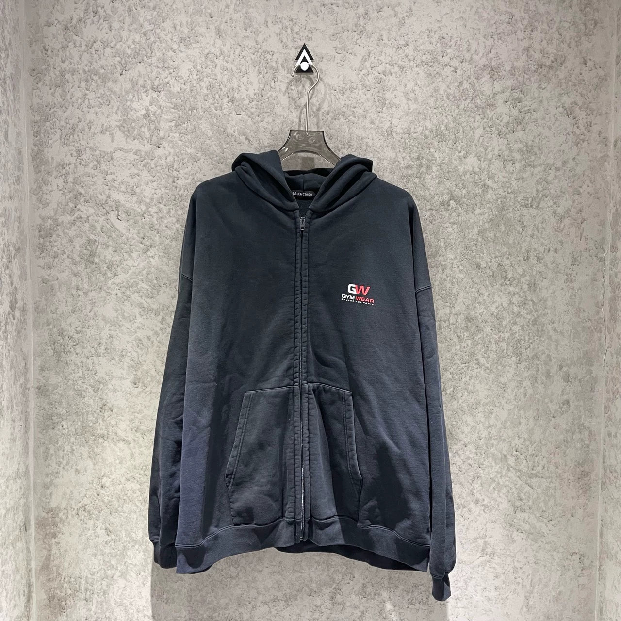 Balenciaga Boxing Gw Printed Black Zipper Hoodie