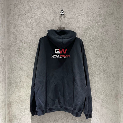 Balenciaga Boxing Gw Printed Black Zipper Hoodie