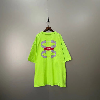 Balenciaga Green Embroidered Logo Short Sleeve