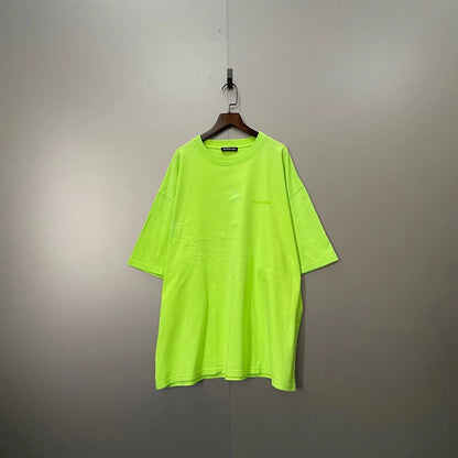 Balenciaga Green Embroidered Logo Short Sleeve