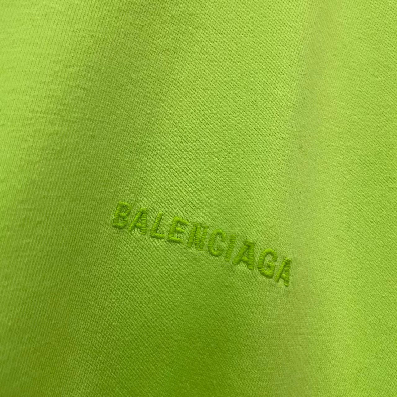 Balenciaga Green Embroidered Logo Short Sleeve