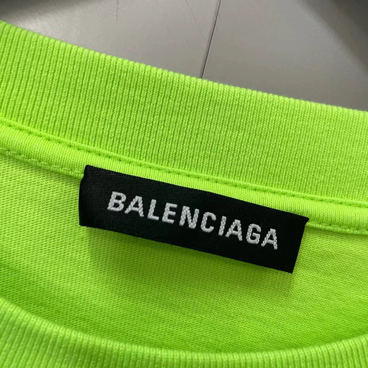 Balenciaga Green Embroidered Logo Short Sleeve