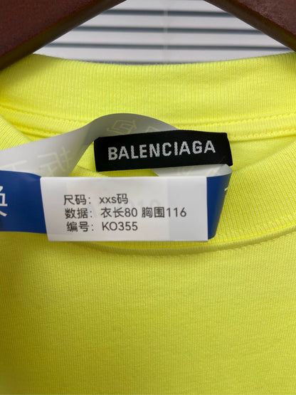 Balenciaga Cola Wave Pattern Political Green Short Sleeve