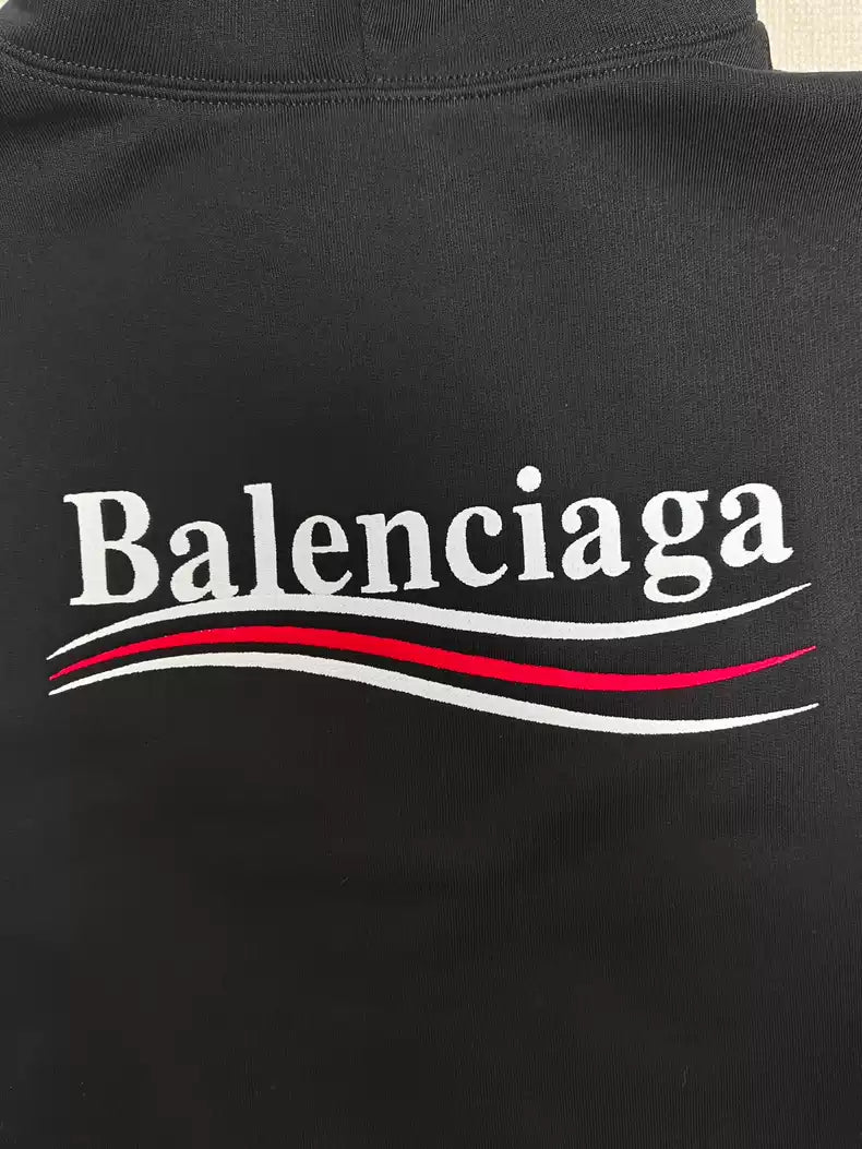 Balenciaga 23fw embroidered cola metal zipper hooded jacket
