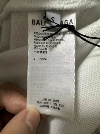 Balenciaga new green letter logo white hoodie