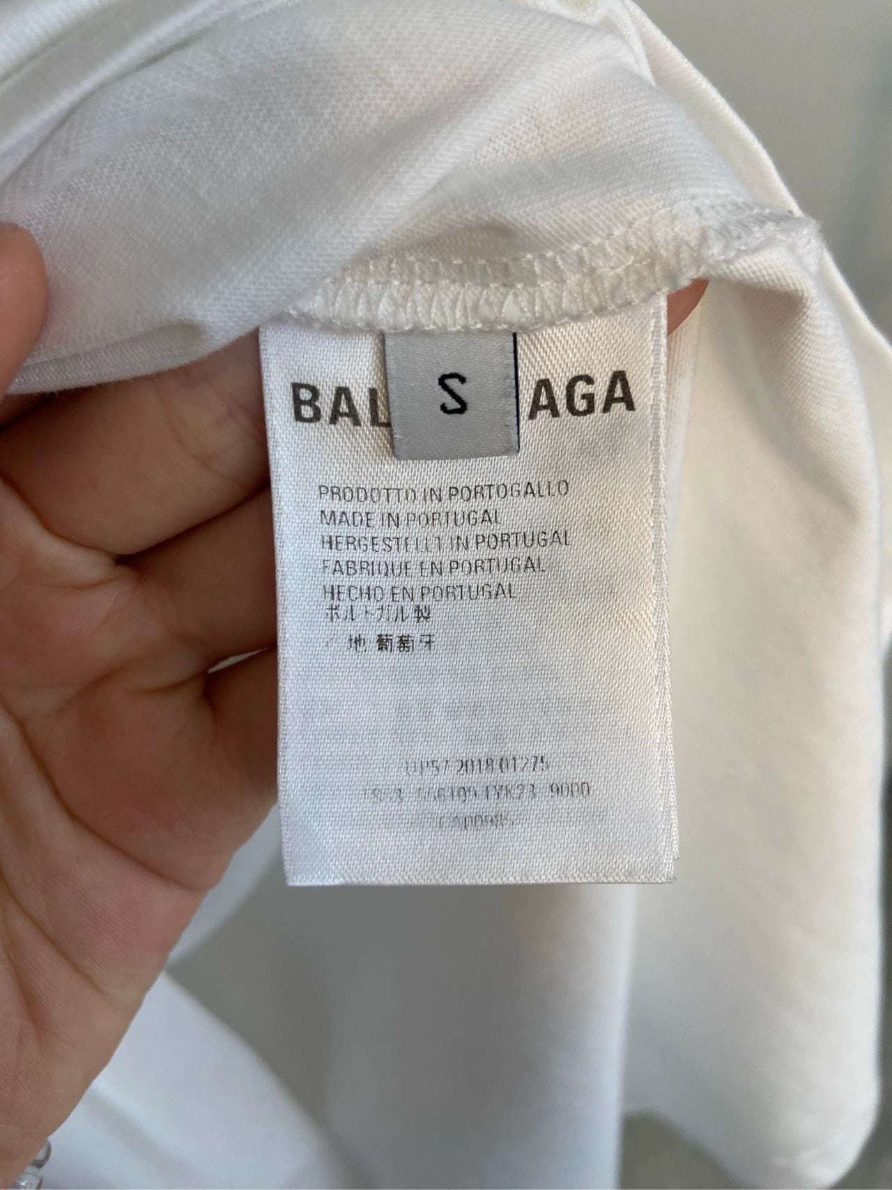 Balenciaga Double B Letter Logo White Short Sleeve