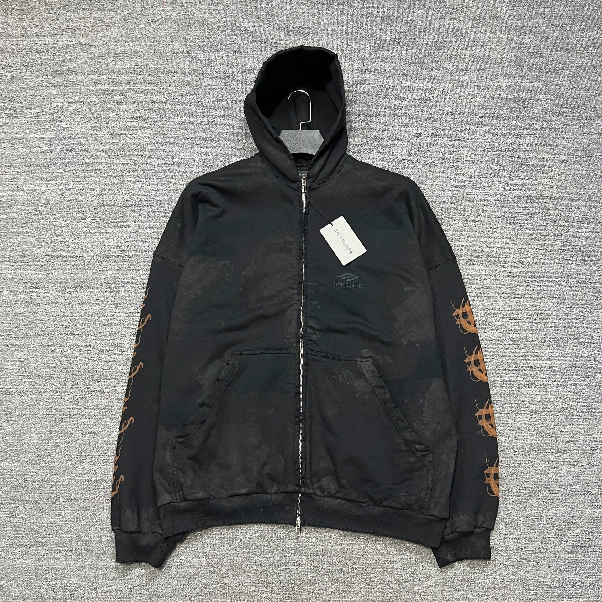 Balenciaga new Sanskrit vintage zipper hoodie jacket