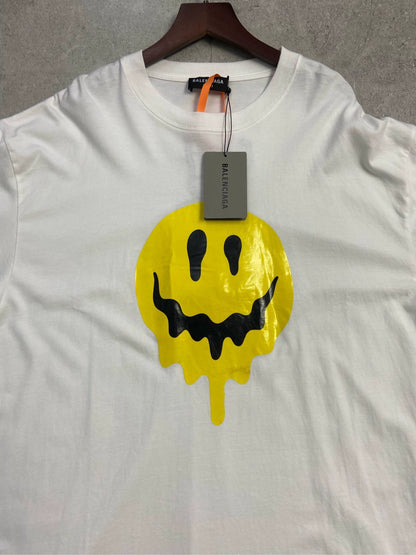 Balenciaga Dissolves Smiling Face Victory Gesture White Long Sleeve