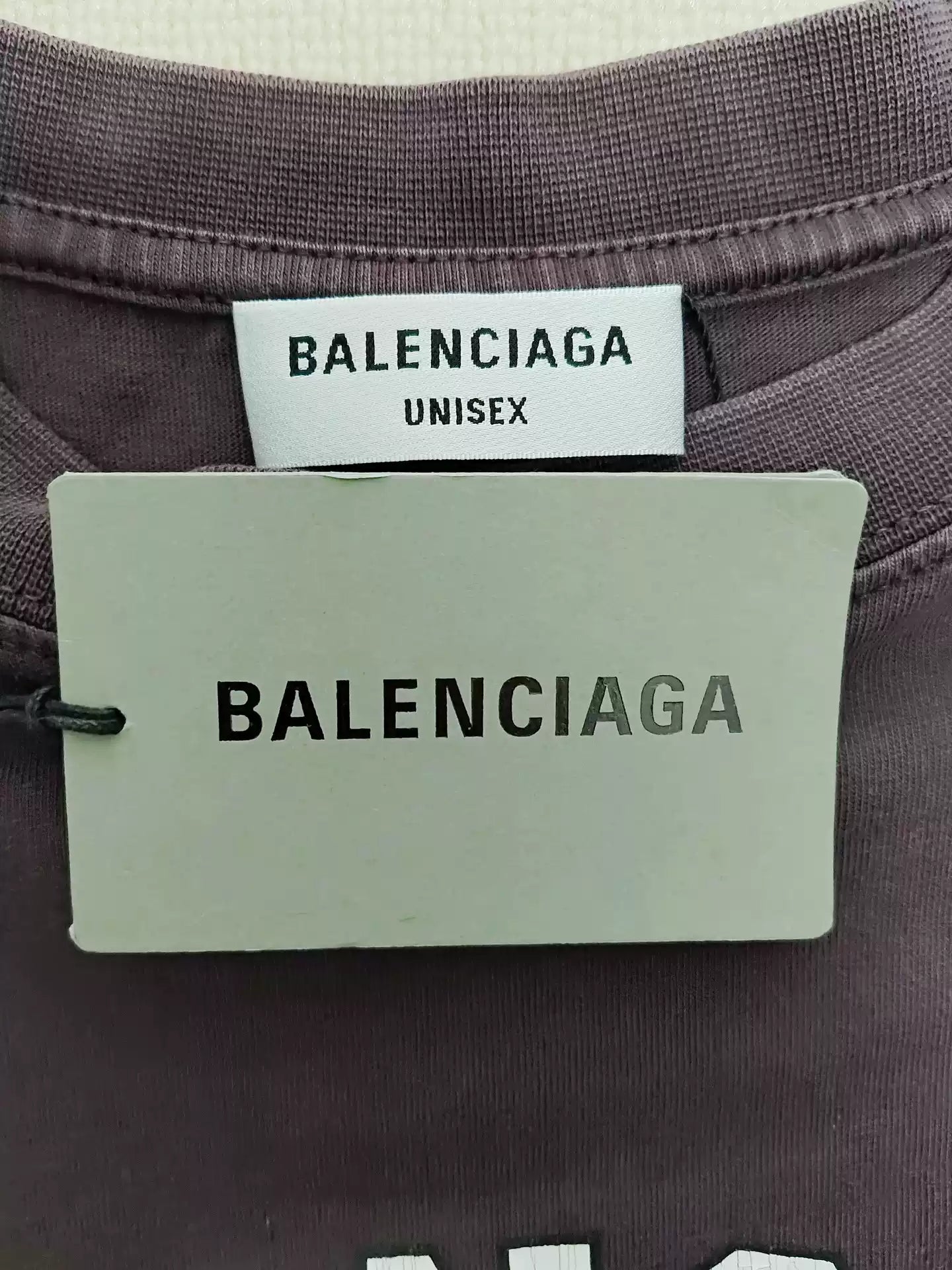 Balenciaga 23ss Crown Wheat Ear Washed Old Short sleeved T-shirt