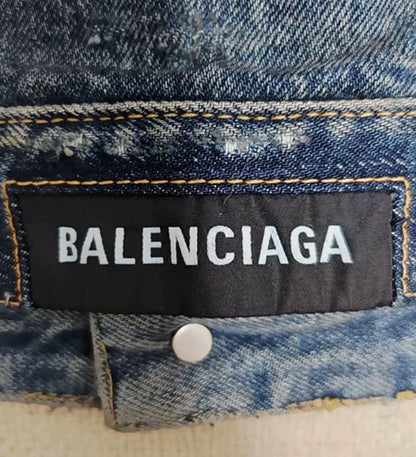 Balenciaga 23ss mud stained, denim jacket - DMC