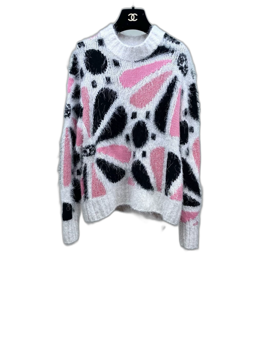 Colorful Floral Patterned Sweater