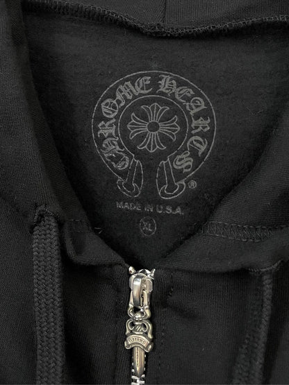 Chrome Hearts Black Zippered Hoodie Jacket