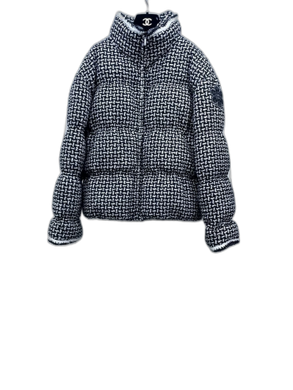 Chanel Black and White Puffer Jacket