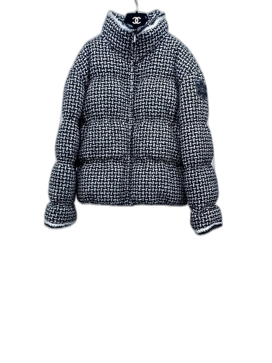 Chanel Black and White Puffer Jacket