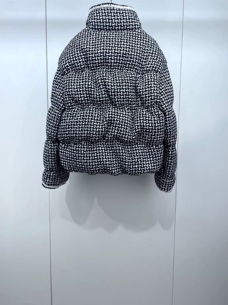 Chanel Black and White Puffer Jacket