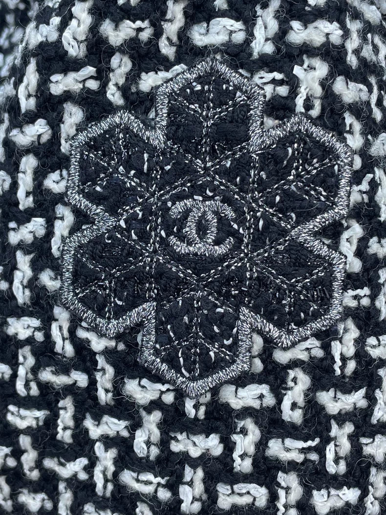 Chanel Black and White Puffer Jacket