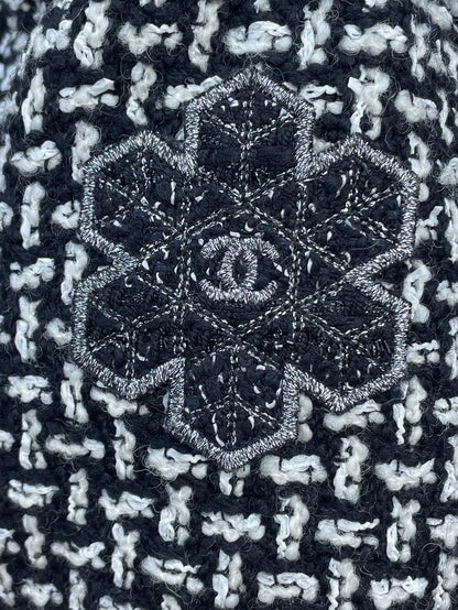 Chanel Black and White Puffer Jacket