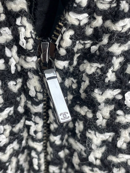 Chanel Black and White Puffer Jacket