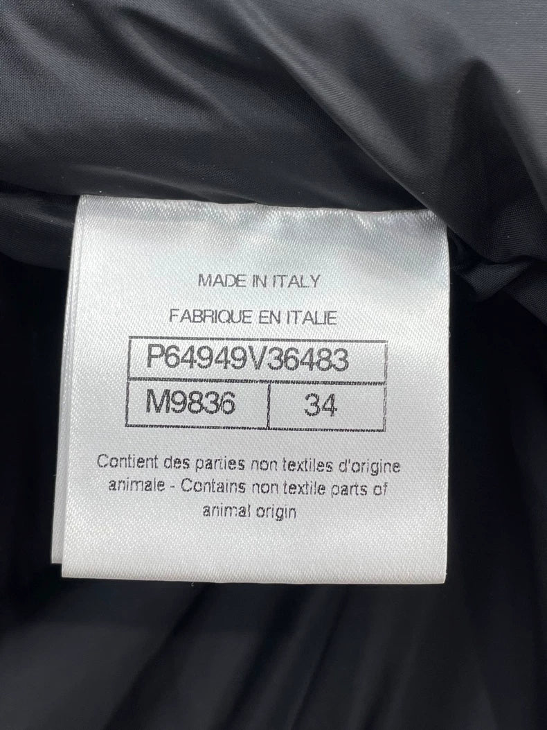 Chanel Black and White Puffer Jacket