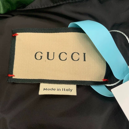 Gucci Logo Decorated Green Puffer Vest