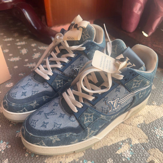 Louis Vuitton Vintage Denim Trainer Sneakers for Men 0079