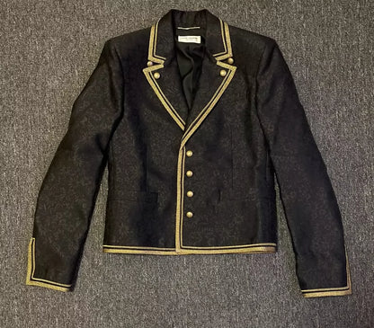 Saint Laurent Wool Silk Court Jacket-yf