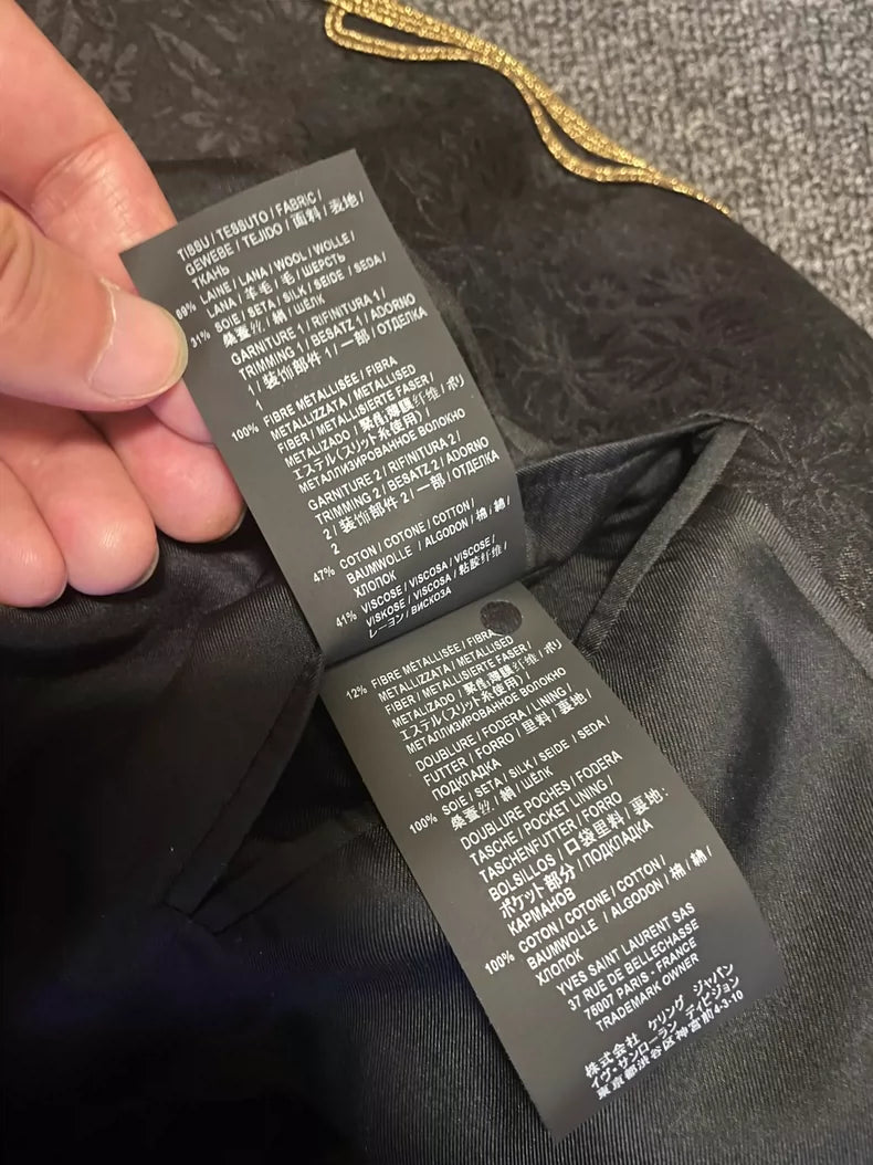 Saint Laurent Wool Silk Court Jacket-yf