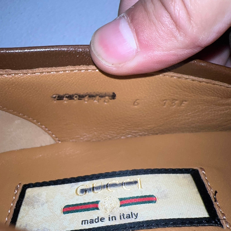 Gucci Horsebit Leather Loafers in Beige 0079