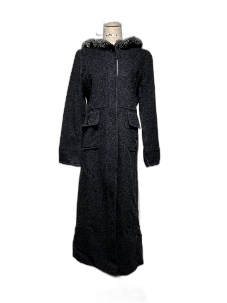 Vintage Prada Long Hooded Wool Coat