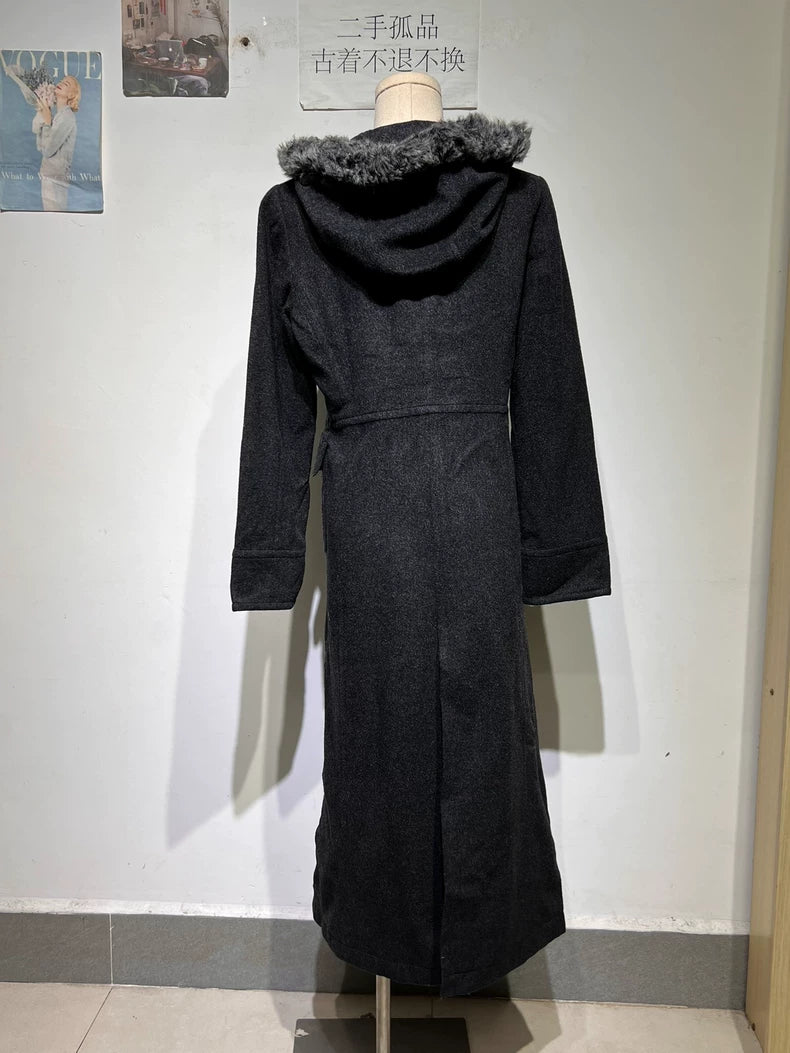 Vintage Prada Long Hooded Wool Coat