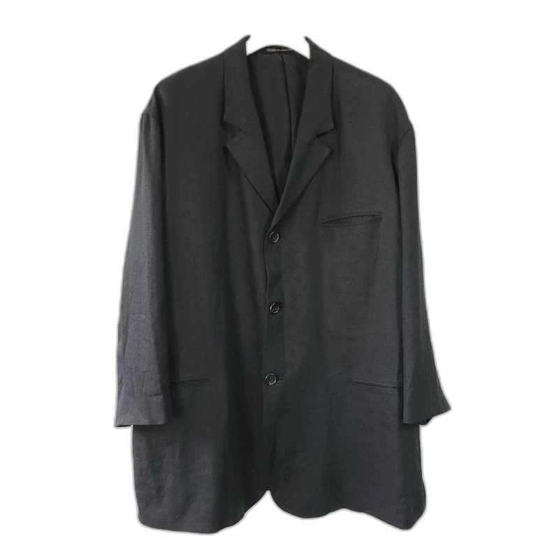 Yohji Yamamoto Black Linen Jacket