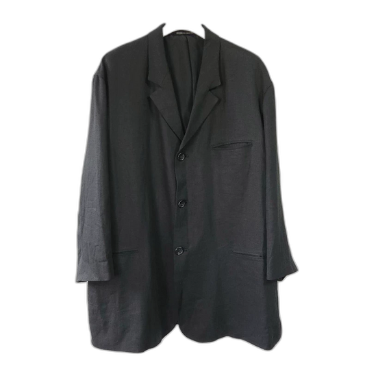 Yohji Yamamoto Black Linen Jacket