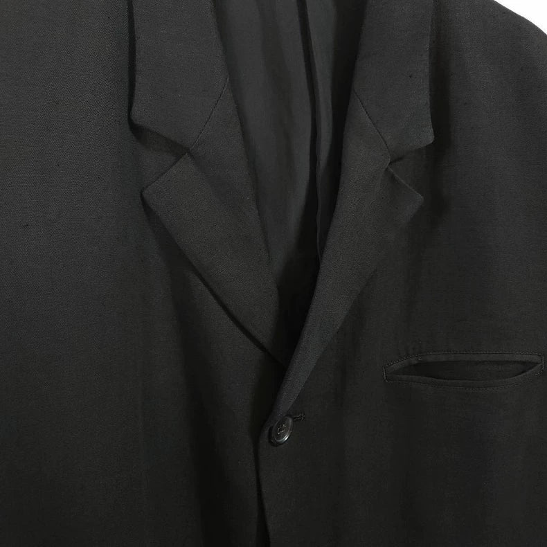 Yohji Yamamoto Black Linen Jacket