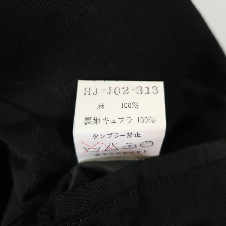 Yohji Yamamoto Black Linen Jacket