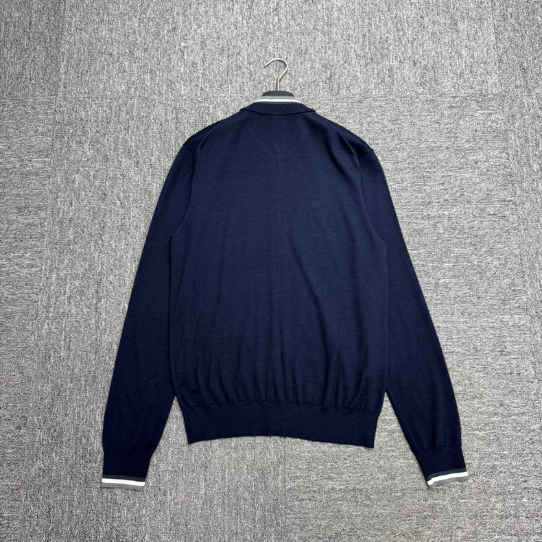 Navy Blue Knit Sweater from Hermes-zp
