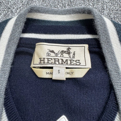 Navy Blue Knit Sweater from Hermes-zp