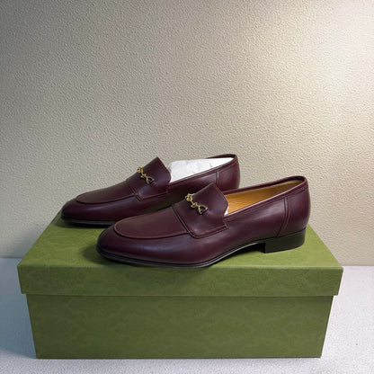 Gucci Maroon Horsebit Casual Shoes for Men 0079