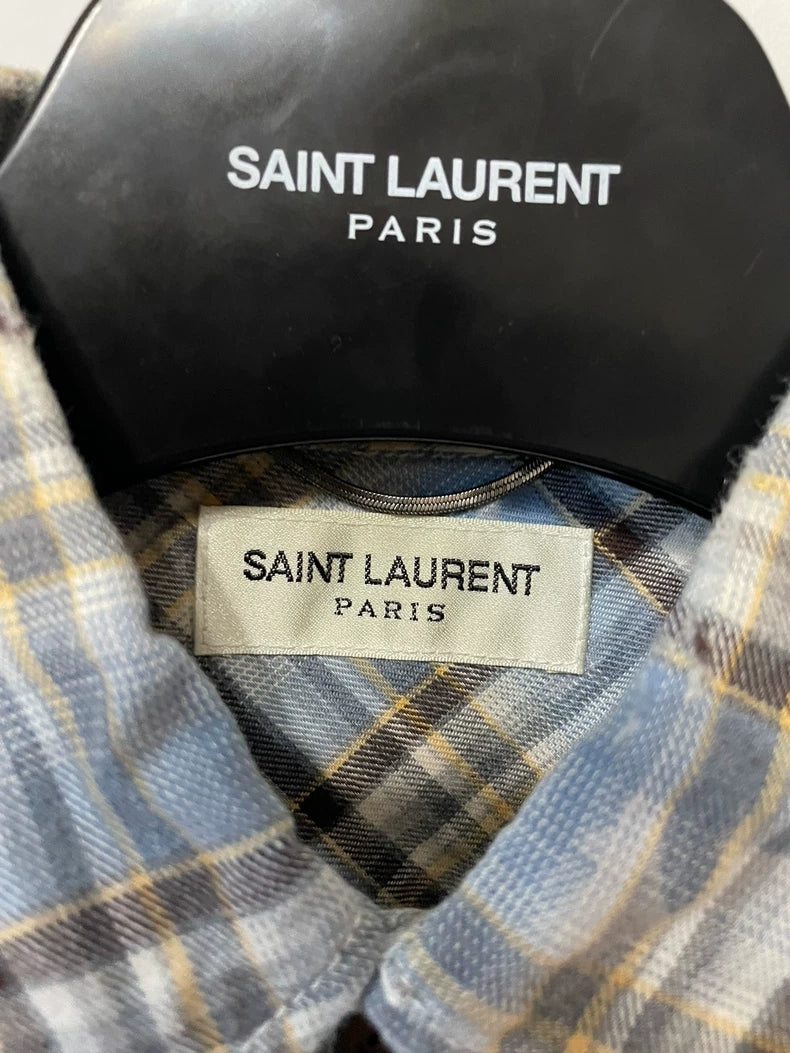 Saint Laurent SLP Plaid Cotton Shirt