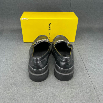 Gucci Black Leather Comfortable Loafers for Men 0079