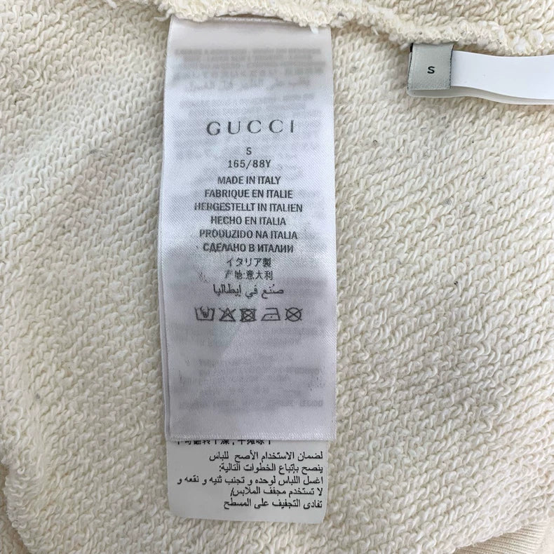 Gucci Logo Embroidered White Sweatshirt