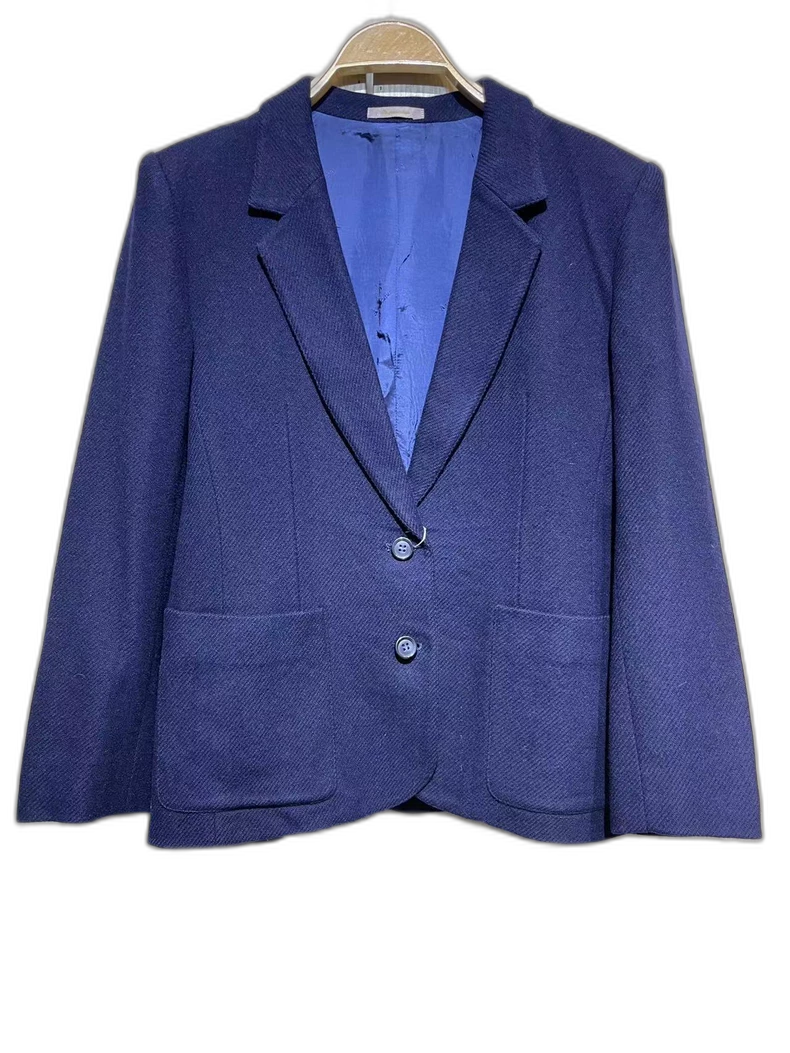 Vintage Blue Casual Blazer Jacket
