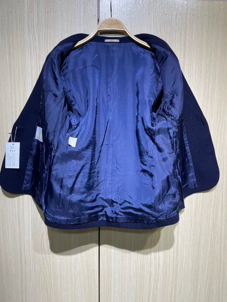 Vintage Blue Casual Blazer Jacket