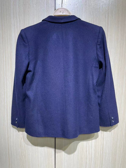 Vintage Blue Casual Blazer Jacket