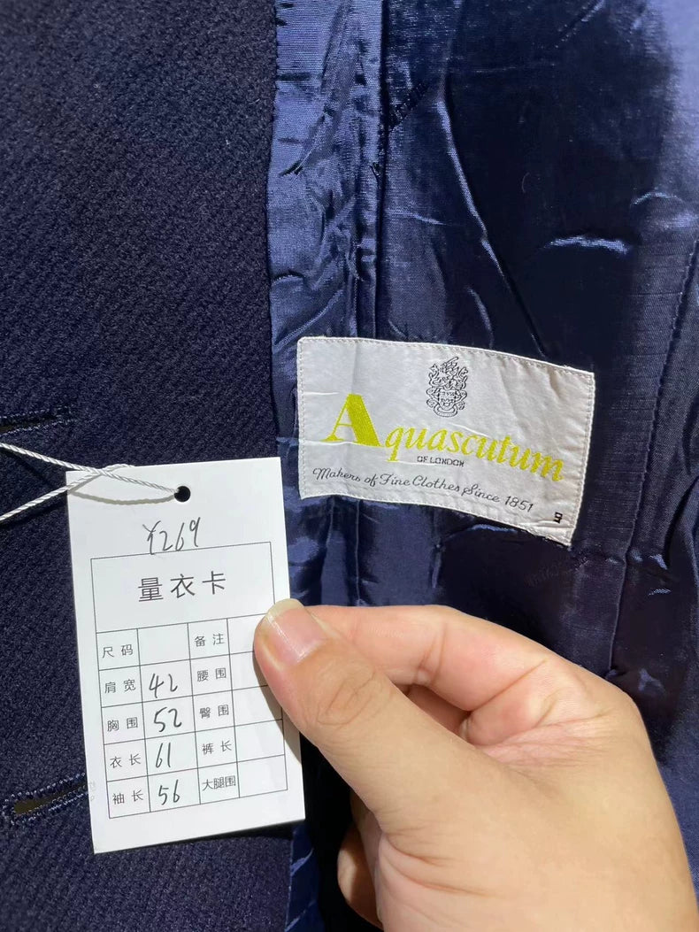 Vintage Blue Casual Blazer Jacket