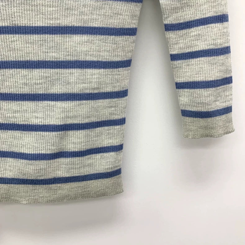 Prada Striped Wool Crew Neck Knit Top
