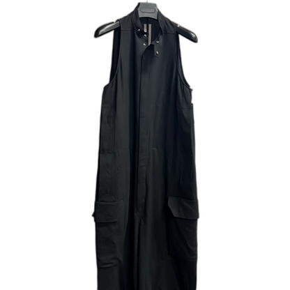 Rick Owens Black Sleeveless Jumpsuit with Pockets