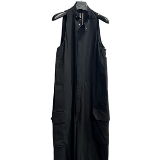 Rick Owens Black Sleeveless Jumpsuit with Pockets