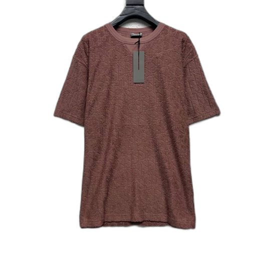 Dior Logo Print Terry Cloth Short Sleeve Tee